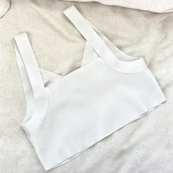 COS Knit Ribbed Bralette in “Subdued Ivory Tone” size L (EUR) - Picture 3 of 4